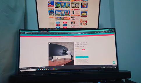 ULTRARM monitor arm and Moodular wooden monitor stand — modular, ergonomic, and designed for VISION ultrawide monitors. Enhances comfort, saves space, and elevates your workspace with precision craftsmanship.