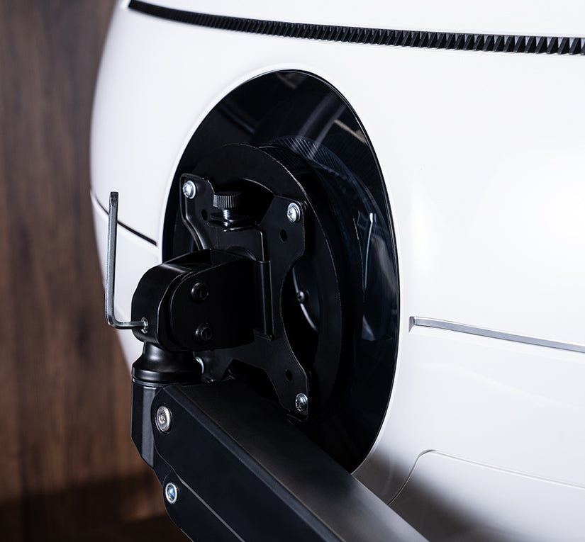 ULTRARM monitor arm and Moodular wooden monitor stand — modular, ergonomic, and designed for VISION ultrawide monitors. Enhances comfort, saves space, and elevates your workspace with precision craftsmanship.