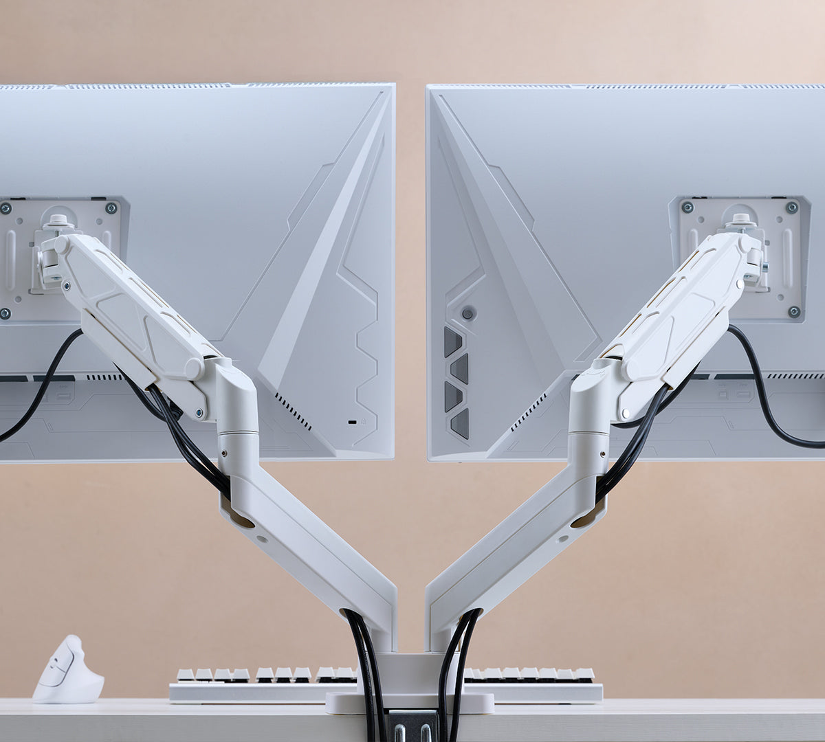 ULTRARM monitor arm and Moodular wooden monitor stand — modular, ergonomic, and designed for VISION ultrawide monitors. Enhances comfort, saves space, and elevates your workspace with precision craftsmanship.