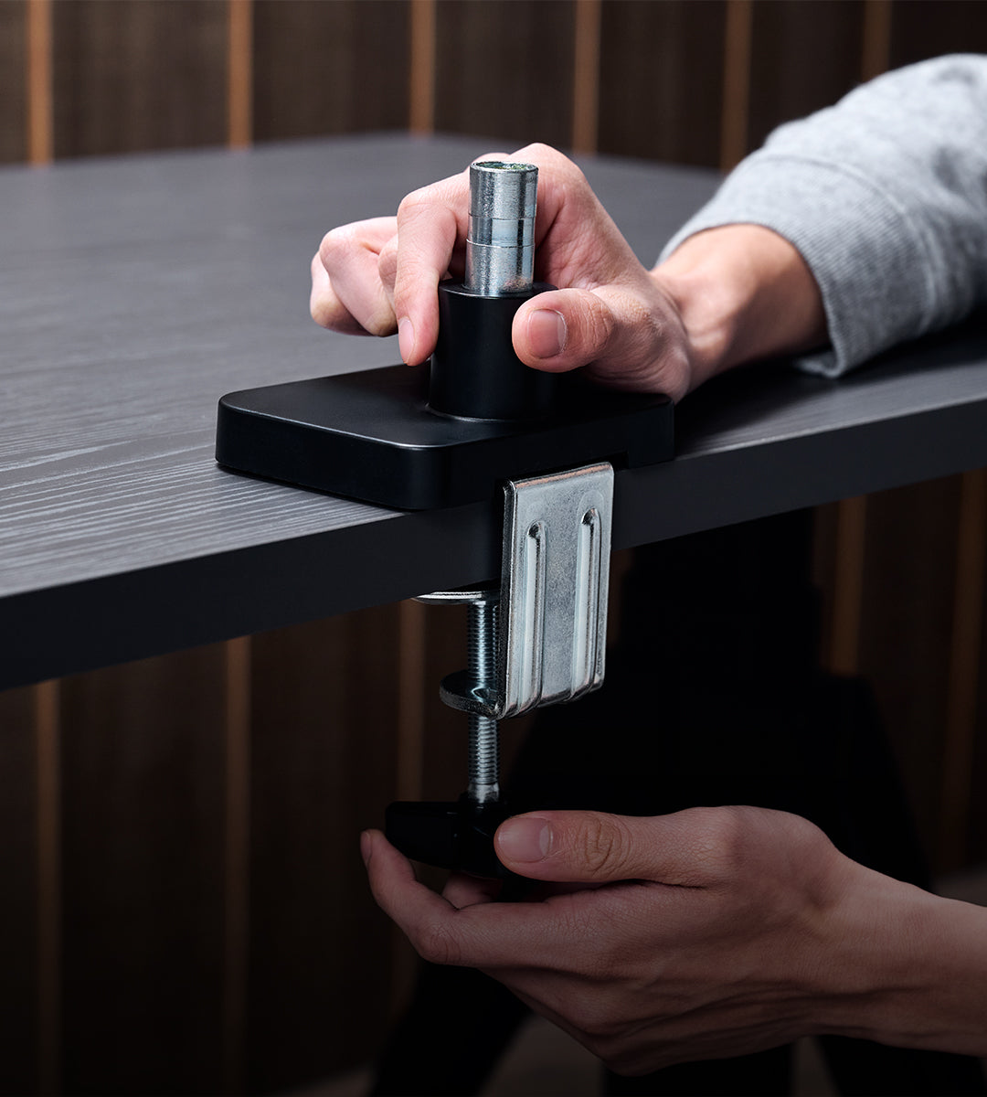 ULTRARM monitor arm and Moodular wooden monitor stand — modular, ergonomic, and designed for VISION ultrawide monitors. Enhances comfort, saves space, and elevates your workspace with precision craftsmanship.